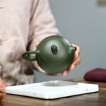 Bộ Ấm Chén Tây Thi Lục Sa, Nguyên Khoáng, Thủ Công 230ml - Image 7