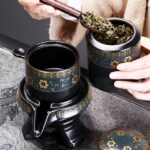 Bộ Ấm Chén Pha Trà Cối Xay SM001 Xanh Đen Trắng - Image 5