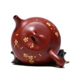 Bộ Ấm Chén Tử Sa Thạch Biều Hoa Đào Đại Hồng Bào - Image 8