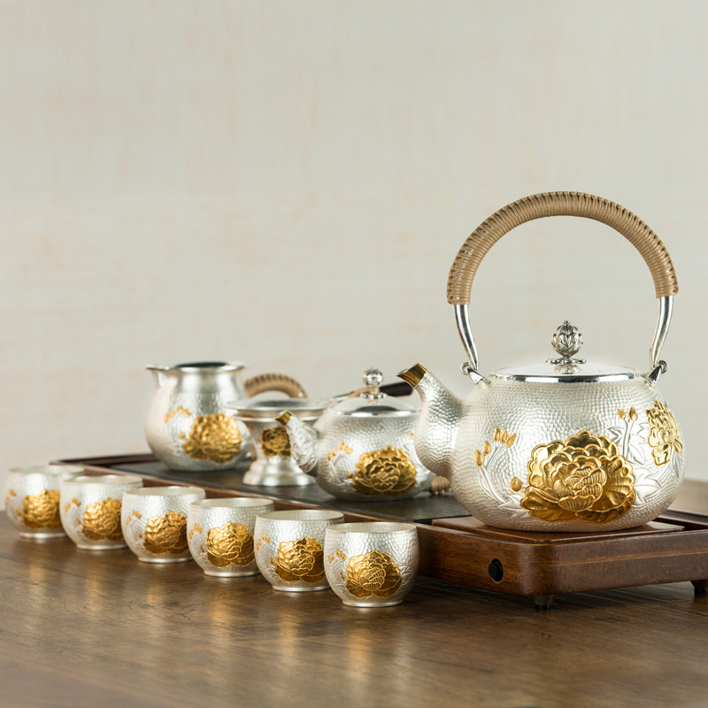O1CN01PDPp2K1gQn8QM1dWr_2203887704137.jpg Bộ Ấm Chén Bạc Tây Thi Hoa Mẫu Đơn 11 Món, Bạc Nguyên Chất 99,99% - Image 1