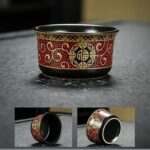 Bộ Ấm Chén Pha Trà Cối Xay SM002 Đỏ Đen Vàng - Image 8