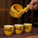 Bộ Ấm Chén Pha Trà Cối Xay SM006 Song Long Chầu Nguyệt - Image 2