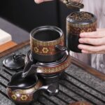 Bộ Ấm Chén Pha Trà Cối Xay SM012 Hoa Cẩm Đỏ - Image 7