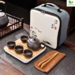 Bộ Ấm Chén Du Lịch Tử Sa 12 Món - Image 2