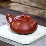 Bộ Ấm Chén Tử Sa Thạch Biều Hoa Đào Đại Hồng Bào - Image 6