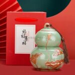 Lọ Gốm Đựng Trà Họa Tiết Hoa Sen, Sang Trọng, Đẳng Cấp 970ml - Image 5