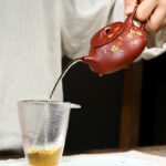 Bộ Ấm Chén Tử Sa Thạch Biều Hoa Đào Đại Hồng Bào - Image 10