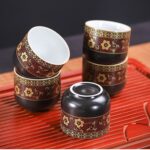 Bộ Ấm Chén Pha Trà Cối Xay SM012 Hoa Cẩm Đỏ - Image 8