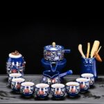 Bộ Ấm Chén Pha Trà Cối Xay SM014 Hoa Sen Đỏ - Image 8