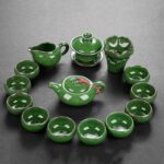Bộ Ấm Chén Sứ Pha Trà Rồng Xanh – 14 chi tiết - Image 6