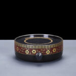 Bộ Ấm Đun Nước Gốm Sứ Cao Cấp Và Bếp Hồng Ngoại Hoa Cẩm Đẹp, Sang Trọng, Đẳng Cấp - Image 7