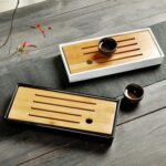 Khay Trà Độc Ẩm Đế Nhựa và Đế Tre - Image 4