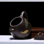 Ấm tử sa Sen Cá hắc kim sa - Image 6