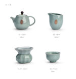 Bộ ấm chén pha trà men rạn xanh ngọc 9 món - Image 4