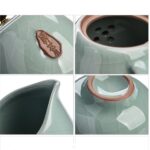 Bộ ấm chén pha trà men rạn xanh ngọc 9 món - Image 5