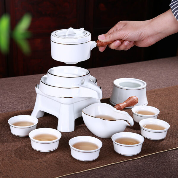 Bộ Ấm Chén Pha Trà Cối Xay SM015 Bạch Định