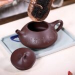 Bộ Ấm Chén Tử Sa Thạch Biều Trúc Đoạn, Thủ Công 270ml - Image 5