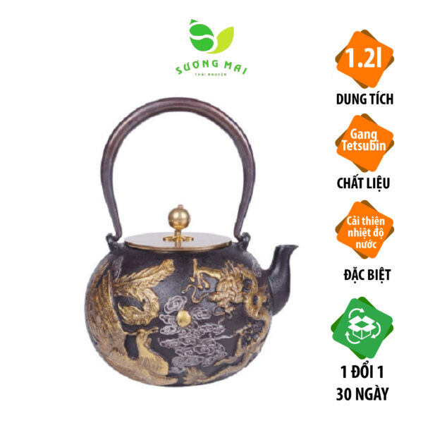 Ấm Tetsubin – Long Phụng Sum Vầy