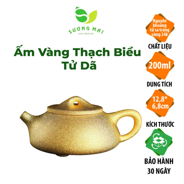 Ấm vàng pha trà Thạch Biều Tử Dã