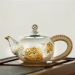 Bộ Ấm Chén Bạc Tây Thi Hoa Mẫu Đơn 11 Món, Bạc Nguyên Chất 99,99% - Image 3