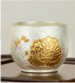 Bộ Ấm Chén Bạc Tây Thi Hoa Mẫu Đơn 11 Món, Bạc Nguyên Chất 99,99% - Image 5