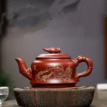 Bộ Ấm Chén Tử Sa Sen Cá, Đại Hồng Bào Nguyên Khoáng, Thủ Công 280ml - Image 5