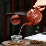 Bộ Ấm Chén Tử Sa Sen Cá, Đại Hồng Bào Nguyên Khoáng, Thủ Công 280ml - Image 6