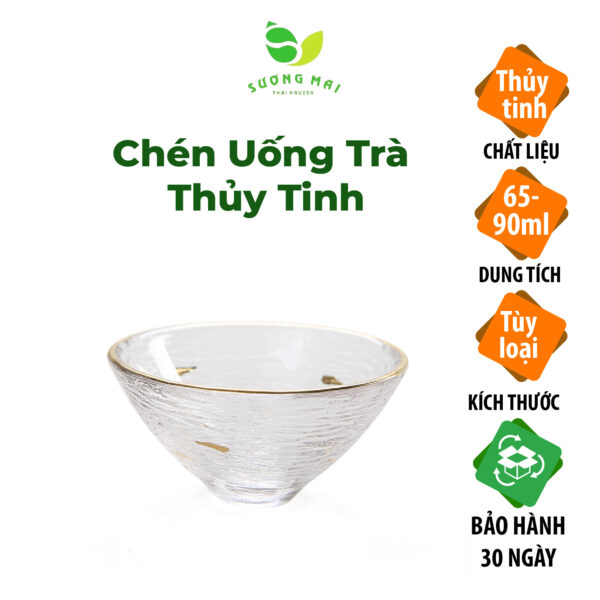 Chén Uống Trà Thủy Tinh