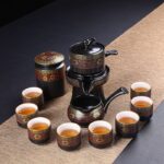 Bộ Ấm Chén Pha Trà Cối Xay SM012 Hoa Cẩm Đỏ - Image 4