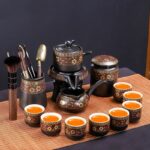 Bộ Ấm Chén Pha Trà Cối Xay SM012 Hoa Cẩm Đỏ - Image 5