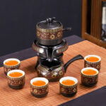 Bộ Ấm Chén Pha Trà Cối Xay SM012 Hoa Cẩm Đỏ - Image 2