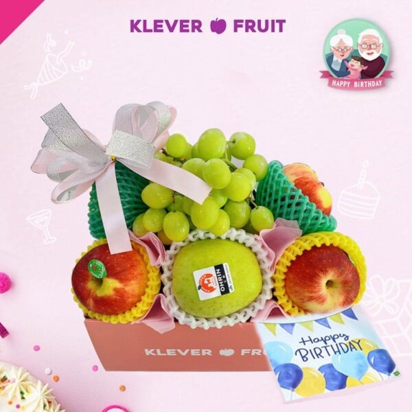 Hộp quà mừng sinh nhật Ông/ Bà - 01 - Quà Trái Cây - Klever Fruit