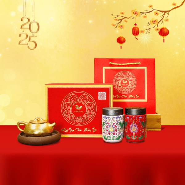 Hộp quà tặng Sương Mai – Khai Tâm Tứ Phẩm Trà VIP