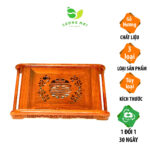 Khay trà gỗ Hương cuốn thư