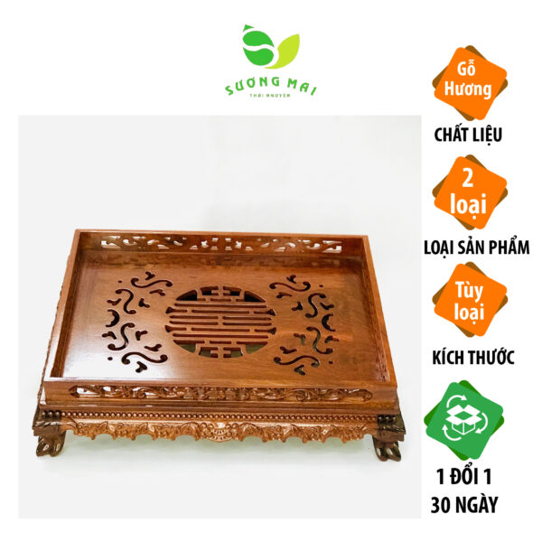 Khay trà gỗ Hương Giáng Long