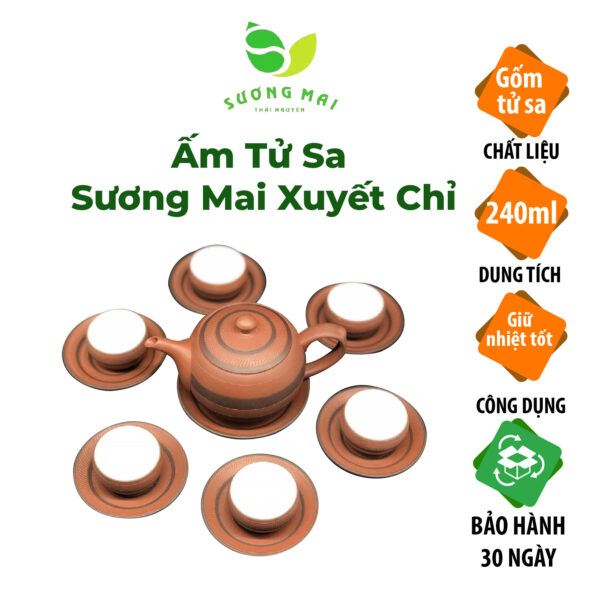 Ấm tử sa Sương Mai Xuyết Chỉ