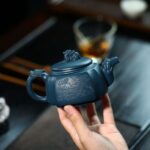 Bộ Ấm Chén Tứ Phương Lam Sa, Nguyên Khoáng, Thủ Công 270ml - Image 4