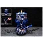 Bộ Ấm Chén Pha Trà Cối Xay SM014 Hoa Sen Đỏ - Image 2