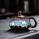 Bộ ấm chén pha trà men hỏa biến – Ấm bầu dục - Image 14