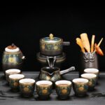 Bộ Ấm Chén Pha Trà Cối Xay SM009 Hoa Hướng Dương