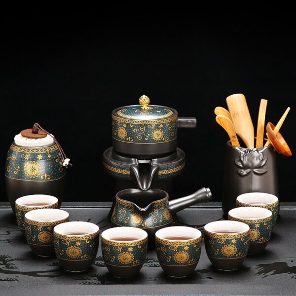 Bộ Ấm Chén Pha Trà Cối Xay SM009 Hoa Hướng Dương