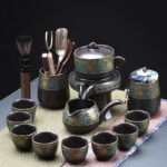 Bộ Ấm Chén Pha Trà Cối Xay SM007 Xanh Lòng Đen - Image 4