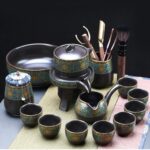 Bộ Ấm Chén Pha Trà Cối Xay SM007 Xanh Lòng Đen - Image 6