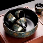 Bộ Ấm Chén Pha Trà Cối Xay SM007 Xanh Lòng Đen - Image 7