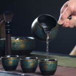 Bộ Ấm Chén Pha Trà Cối Xay SM007 Xanh Lòng Đen - Image 9