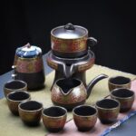 Bộ ấm chén pha trà cối xay SM008 đỏ lòng đen - Image 4