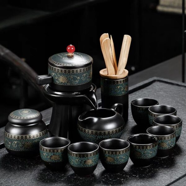 Bộ Ấm Chén Pha Trà Cối Xay SM013 Truyền Thống