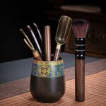 Bộ Ấm Chén Pha Trà Cối Xay SM003 Xanh Đen Vàng - Image 5