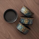 Bộ Ấm Chén Pha Trà Cối Xay SM003 Xanh Đen Vàng - Image 6