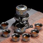 Bộ Ấm Chén Pha Trà Cối Xay SM003 Xanh Đen Vàng - Image 11